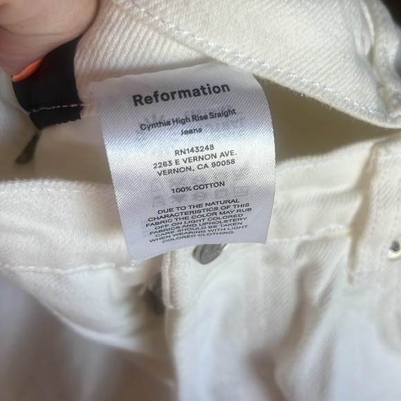 Reformation Cynthia High Rise Straight Jeans - Picture 4 of 7